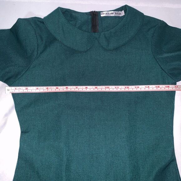 Women's FRENCHIEYORK 1960s style Dresses Mod, Mini, Hippie size SMALL green - Picture 4 of 6